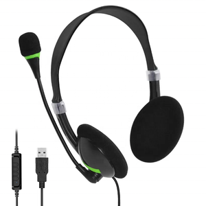 หูฟังแบบครอบหู Bukly ราคาโรงงาน พร้อมส่ง กันน้ำระดับ IPX-4 เชื่อมต่อแบบมีสาย USB ควบคุมระดับเสียงและปิดเสียงได้ เหมาะสำหรับฟังเพลงและเล่นเกม - Product Image 1