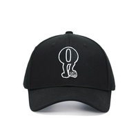 Gorra de Béisbol de Lujo Personalizada con Bordado 3D en Relieve, Logotipo de Letras Urbanas, Estilo Hip Hop, Negra, Estructurada, de Algodón Ajustable
