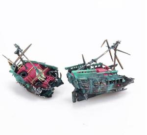 Barco de decoración de acuario grande, barco de plástico para acuario, barco de aire dividido, decoración de tanque de peces, hundimiento, herramienta de proveedores - Product Image 4