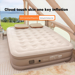 Colchón inflable de aire doble plegable de 16 "usado en el hogar, colchón de sofá cama de salón de aire soplado duradero con bomba incorporada para invitados - Product Image 5