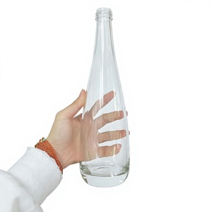 Clear <b>Glass</b> Beverage <b>Bottle</b> Large Mouth Cylinder Container 350ml 500ml 1000ml for <b>Juice</b> Tea Coffee Packaging/ - Product Image 2