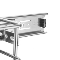 Panier de rangement pliable en fil métallique moderne pour tiroir de cuisine, à montage latéral, avec glissière à billes, accessoires de placard à 3 côtés