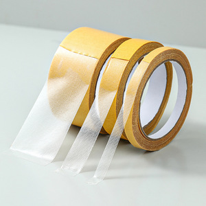 Cloth Double-Sided Adhesive Tape Yellow 19mm X 25m For Masking And Fixing Mesh - Product Image 1