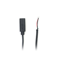 Câble USB Type C femelle vers extrémité ouverte nue 26AWG, 12 mètres de long, gaine tressée, faisceau de câblage personnalisé