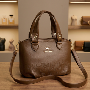 Nouvelle mode, couleur unie, effet vague d'eau, vintage, sac à bandoulière/porté croisé grande capacité en PU avec fermeture éclair unique pour femme, printemps/automne/été - Product Image 3
