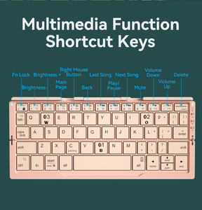 <span class=keywords><strong>Tastiera</strong></span> pieghevole a caldo in metallo <span class=keywords><strong>con</strong></span> supporto per telefono per Tablet Ipad per computer portatile 3 dispositivi <span class=keywords><strong>con</strong></span> <span class=keywords><strong>tastiera</strong></span> Blue-tooth - Product Image 4