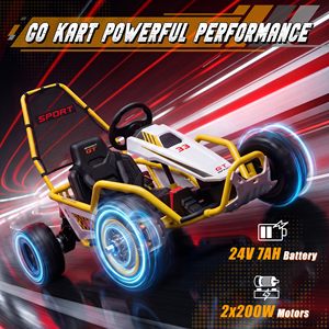 Elektrisches Rennbuggy-Go-Kart für Kinder und Erwachsene mit 24V-Batterieantrieb, 40 km/h Höchstgeschwindigkeit und 200 kg Tragfähigkeit - Product Image 2