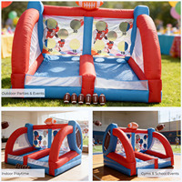 Jeu de Rugby Gonflable d'Extérieur : Cible de Lancer, Cage de Tir, Divertissement Interactif pour Adultes et Enfants, Jeu d'Intérieur