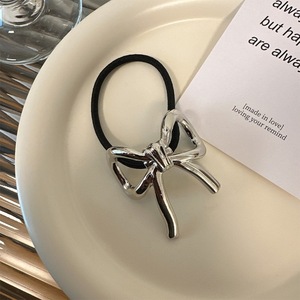 High-end sense of Japanese and Korean metal bow hair ring rubber band <b>light</b> luxury temperament head <b>rope</b> design sense of hair - Product Image 2