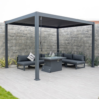Dernier cri aluminium Bioclimatic Toit de terrasse Coupe-vent Persienne de jardin Pergola Mobilier d'extérieur