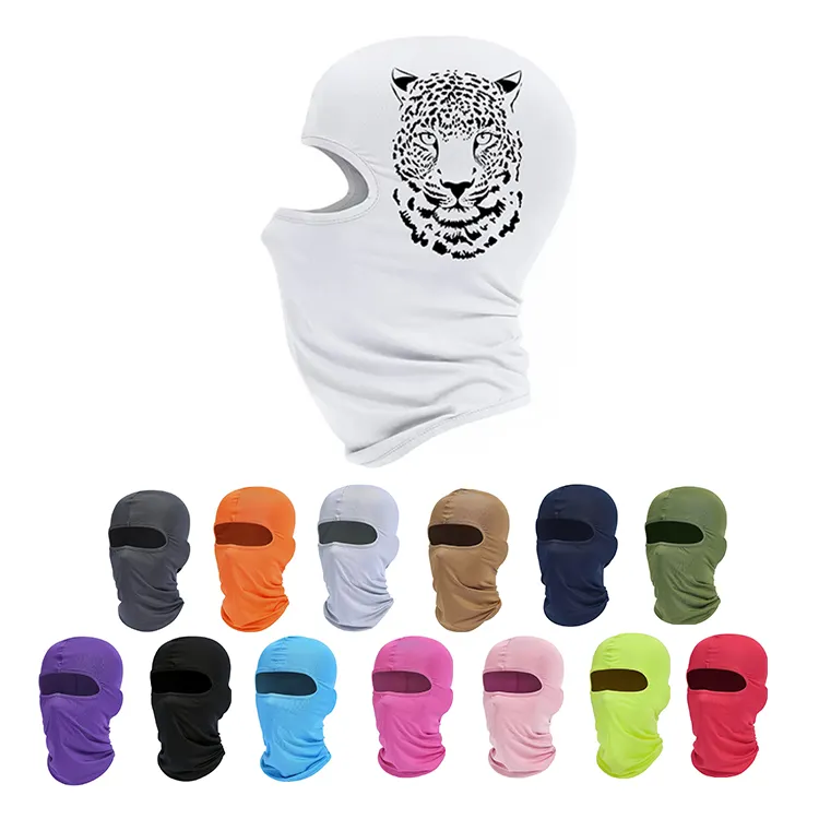 2024 Novo design com impressão personalizada por atacado máscara de esqui com cobertura facial completa balaclava de um furo