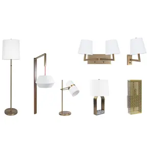 Holiday Inn Hotel Light Set Wall Lamp Brushed Brass Hotel Bedside Lamp Wall Sconce Light With USB Outlets