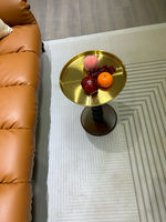 Table d'appoint rétro française en bois massif, table d'angle pour salon, table créative du sol au plafond