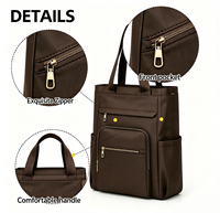 Sac à bandoulière imperméable en tissu Oxford pour femme, multi-poches, grande capacité, pour le travail quotidien, les voyages, l'école et les activités de plein air