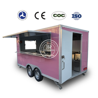 En vente Shawarma Outdoor Food Cart Kiosque pour déjeuner de rue Chariots à café Remorque alimentaire mobile Fabrication de camions de restauration pour l'extérieur
