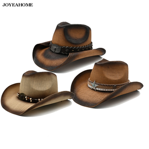 Ban Nhạc Ngôi Sao Hàng Xếp Hàng Yếu Tố Cần Thiết Người Đàn Ông & Womens Dệt Rơm Cao Bồi Cowgirl Hat Miền Tây Outback W/Rộng vành