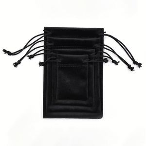 Vente en gros de nouveaux sacs à cordon en velours personnalisés avec logo imprimé pour cadeaux de luxe - Product Image 2