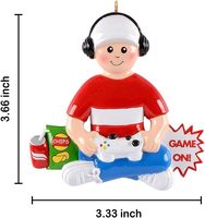 Ornement de Noël Gamer Boy 2027, décor personnalisé de manette de jeu vidéo
