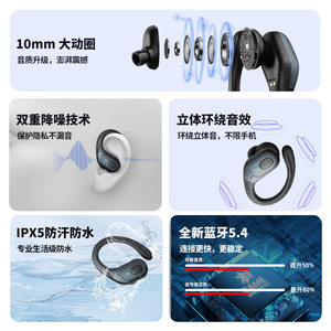 Bsinfen Sports Earphones True Wireless <b>Bluetooth</b> 5.4 IPX5 Waterproof Touch Control With Charging Case - Product Image 2