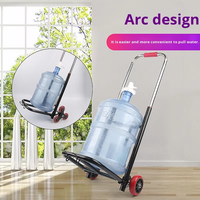 Troli Lipat Portable untuk Air Botol, Barang, dan Belanja, dengan Roda Tebal dan Jaring Kecil, Dapat Menaiki Tangga