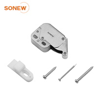 SONEW Loquet tactile miniature pour armoire, système d'amortissement à rebond, amortisseur magnétique, loquet à ressort de type crochet, ouverture par poussée pour armoire et placard