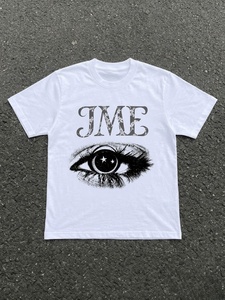T-shirt blanc à manches courtes pour homme, col rond, coupe classique, décontracté, 100 % coton jersey tricoté, impression de haute qualité - Product Image 3