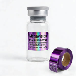 Etiquetas Personalizadas con Logotipo Impreso para Frascos Pequeños de Grado de Laboratorio, Etiquetas Adhesivas en Rollo para Botellas con Logotipo Privado - Product Image 3