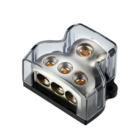 Bloc de distribution d'alimentation 3 voies, 1 entrée 0 AWG / 3 sorties 4 AWG, bloc de connexion de distribution d'alimentation et de mise à la terre