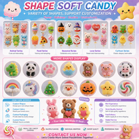 Venta al por mayor de caramelos de malvavisco con forma de fruta 3D personalizados, dulces halal con cara sonriente, caramelos de gelatina suave y afrutados, precio de fábrica