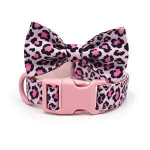 Leichtes, personalisiertes, bequemes Hundehalsband mit Blumenmuster, Gepardenmuster, farbenfrohem, individuellem Design - Product Image 1
