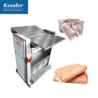 Éplucheuse industrielle automatique de peau de porc pour boulettes de viande avec moteur, capacité 105 kg, roulettes mobiles, facile à nettoyer
