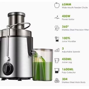 Extracteur de jus industriel commercial électrique portable à froid pour smoothies, fruits, agrumes et oranges – Blender - Product Image 3