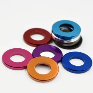 ISO 7089 DIN 125 color anodized M5 M6 M8 metal aluminum flat round washer
