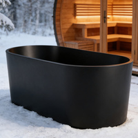 Baignoire autoportante en acier inoxydable 304 OEM ODM, baignoire de plongée froide personnalisable pour extérieur, 90 gallons, directement de l'usine pour usage domestique