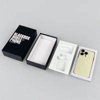 Boîte de papier rigide noire de nouveau style à la mode emballage de téléphone portable et d'appareil photo pour les boîtes-cadeaux élégantes de Samsung/Iphone