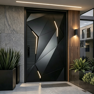 Puerta de Entrada de Doble Hoja ALUFRONT con Certificación NFRC, Diseño de Ahorro Energético para Complejos Residenciales y Comunidades Vecinales - Product Image 2