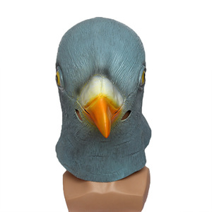 Masque de pigeon en latex, couvre-chef animal, taille unique, accessoires de performance pour fête costumée d'Halloween - Product Image 2