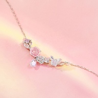 925 argent Sterling bijoux de mode colliers bijoux fins zircone papillon coeur oiseau Lotus croix pendentif collier réglable