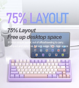 Attack Shark X75 75% all aluminum mechanical keyboard with numerical control <b>wireless</b> washers - Product Image 4
