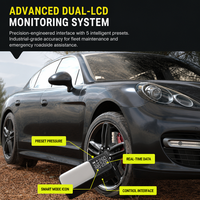 Compresseur d'air portable pour pneus, batterie rechargeable 4500mAh, 150PSI, 11.1V, arrêt automatique, lumière LED d'urgence