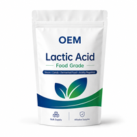 Acide lactique de qualité alimentaire en vrac, régulateur d'acidité pour sauces, bonbons, aliments fermentés, certifié HACCP ISO HALAL KOSHER, durée de conservation de 24 mois