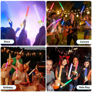 2026 Customized Logo Glow LED Flashing Stick 15 Color Changing <b>Light</b>-Up Penlights for Graduation Valentine's Day Parties - Product Image 4