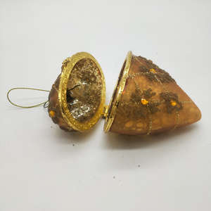 Blown Openable Filling Christmas Tree <strong>Glass</strong> <strong>Love</strong> Heart Shaped Ornaments Ball Gold Bauble for Xmas Hanging Decor - Product Image 3