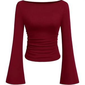 Nuova Tendenza Transfrontaliera: Abito Coreano con Spalline Sottili, Vestibilità Slim, Maniche Lunghe, Scollo Sexy a Barca, Casual da <span class=keywords><strong>Donna</strong></span> - Product Image 2