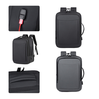 Sac à dos pour ordinateur portable grande capacité personnalisable avec logo, port de chargement, idéal pour les voyages courts