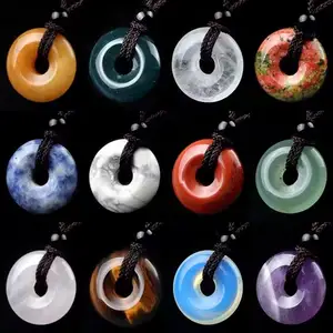 Wholesale high quality natural jewelry and natural stone crystal donuts