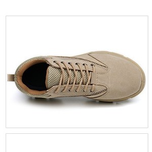 รองเท้านิรภัย หัวเหล็ก ป้องกันไฟฟ้าสถิต ระบายอากาศได้ดี รองเท้าทำงานแบบหุ้มส้นต่ำ ผู้ชาย สีคาเมล สีเทา สีดำ สีขาวงาช้าง สีน้ำเงินรอยัล HL960 - Product Image 2