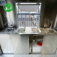 2025 Vente Chaude Sortie D'usine Polyvalent Mobile Électrique Fast Food Snack Boisson Boissons Rose Alimentaire Remorque