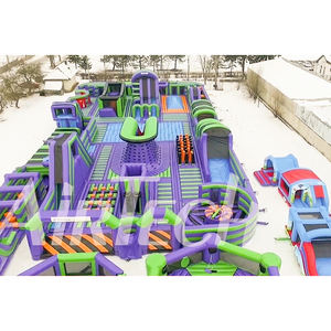 Château gonflable de défi de trampoline d'amusement de parc de ninja gonflable commercial géant portatif - Product Image 3