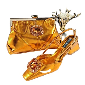 Bella africana signore <span class=keywords><strong>scarpe</strong></span> da festa e borsa di corrispondenza italiana all'ingrosso scarpa e borsa Set per la festa di nozze delle donne - Product Image 4